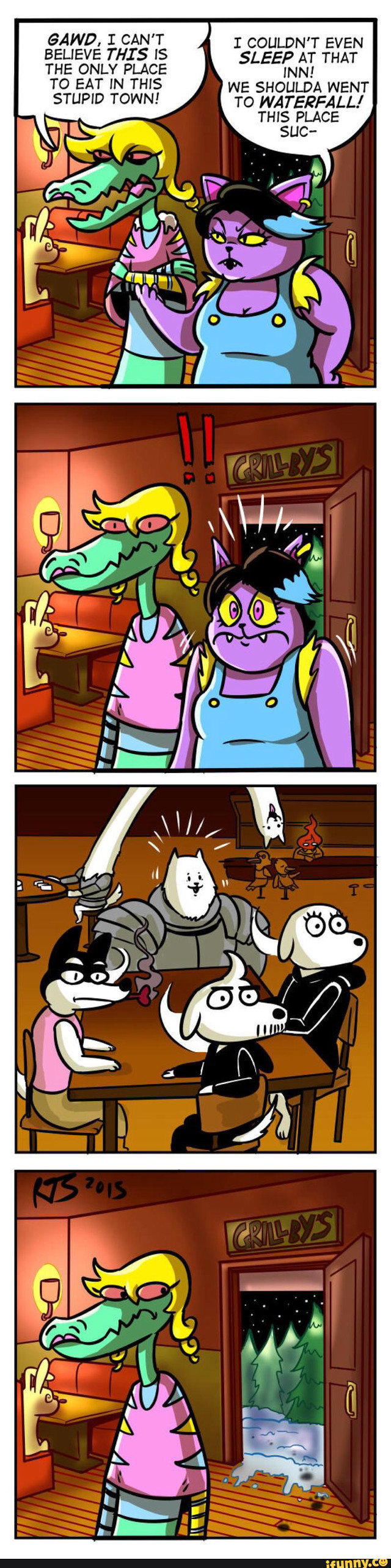 Kitchen comic woman man pinkblue free wallpaper for mobile - medium preview image