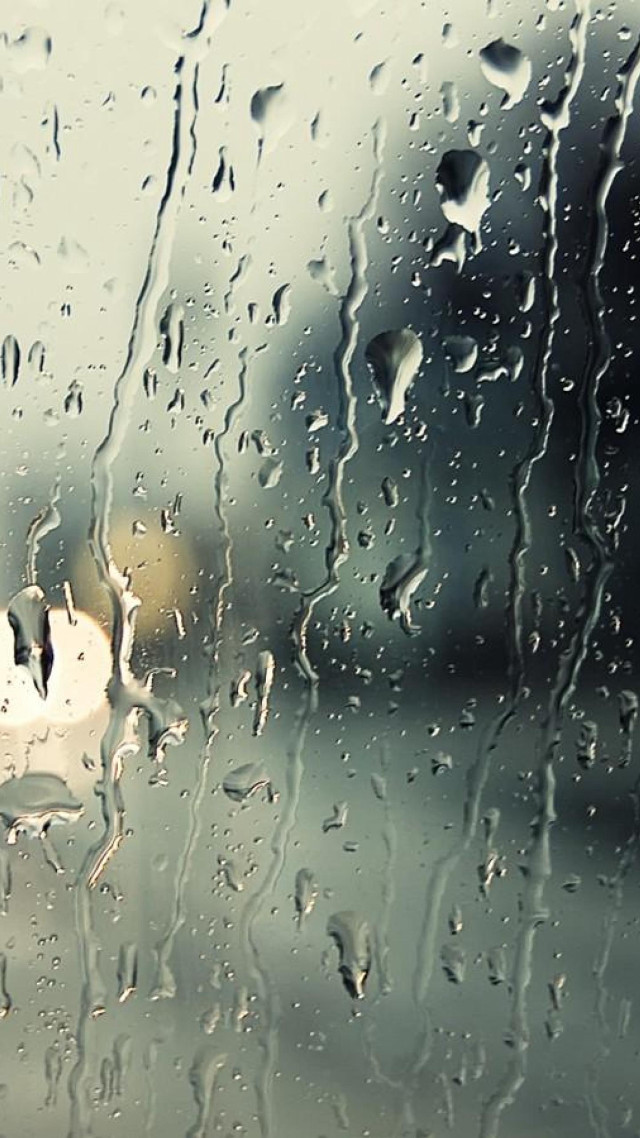 Window rain drops street building free wallpaper for mobile - medium preview image