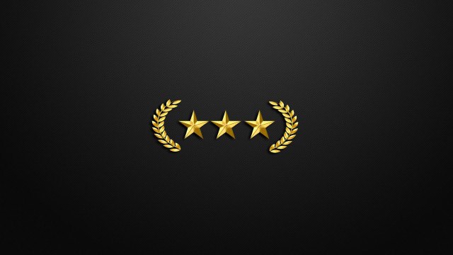 Black background gold stars laurel free wallpaper for desktop - medium preview image