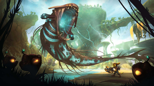 Giant creature forest man dog free wallpaper for desktop - medium preview image