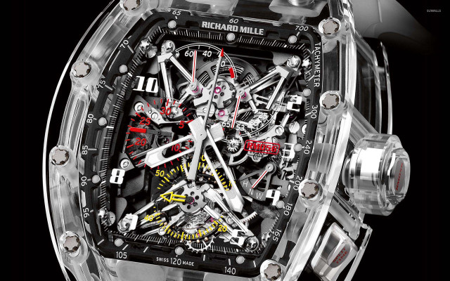 Skeleton watch red yellow black free wallpaper for desktop - medium preview image