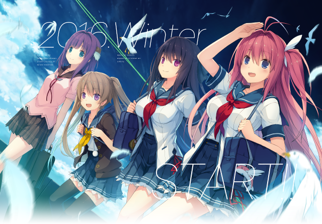 Girls school uniforms blue sky #2 free wallpaper for desktop - medium preview image