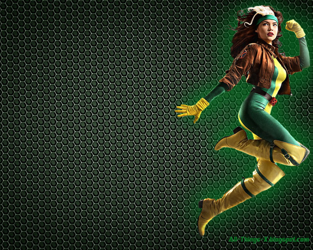 Woman costume running green background free wallpaper for desktop - medium preview image