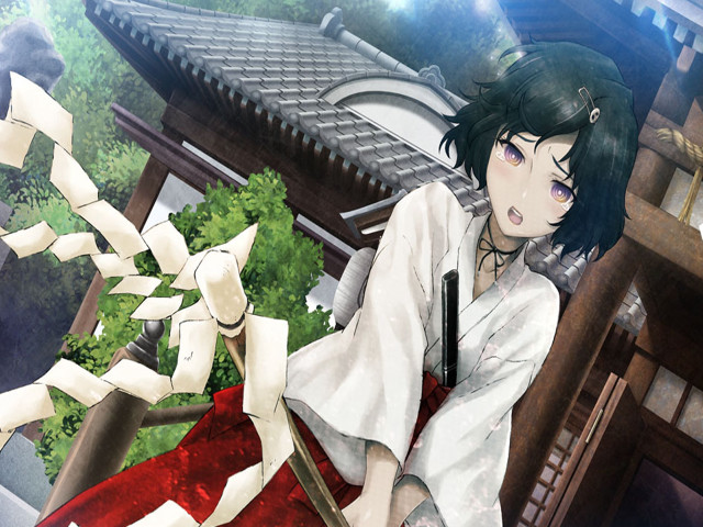 Woman white dress sitting ledge free wallpaper for desktop - medium preview image