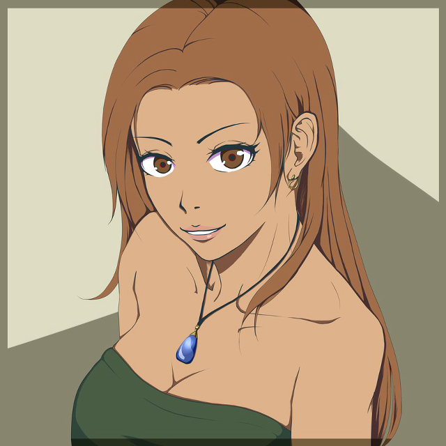 Woman green shirt long hair #2 free wallpaper for tablet - medium preview image