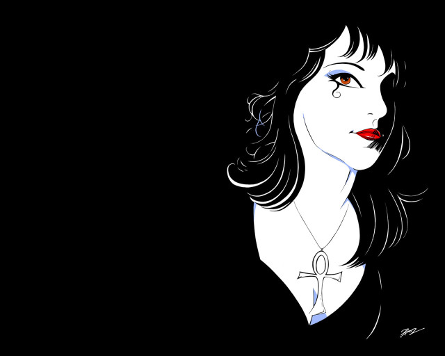 Woman cross necklace gothic egyptian free wallpaper for desktop - medium preview image