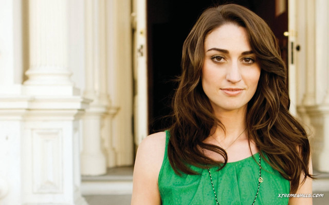 Woman green dress building clock #2 free wallpaper for desktop - medium preview image