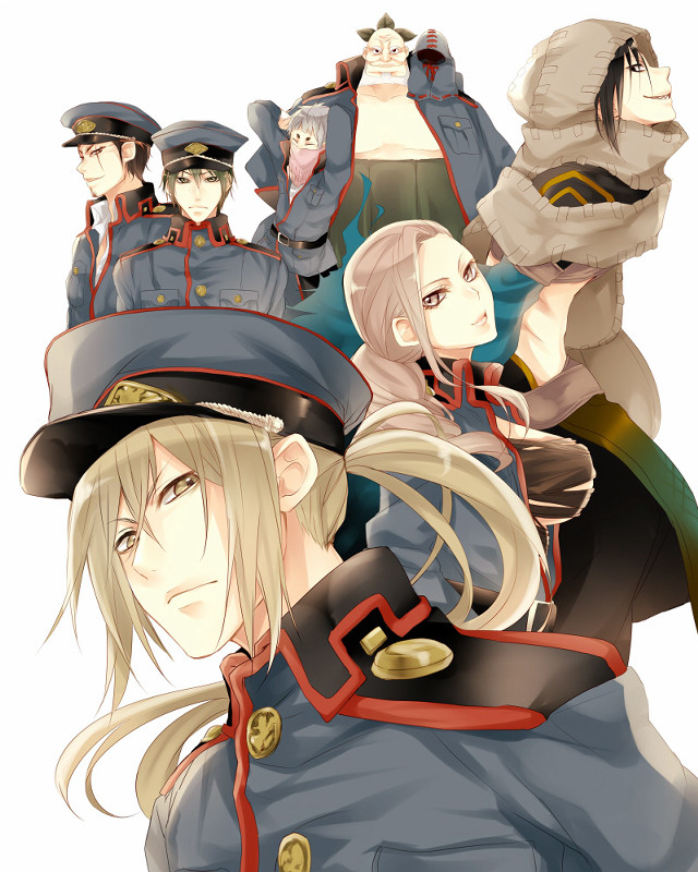 Anime characters hats uniforms group free wallpaper for mobile - medium preview image