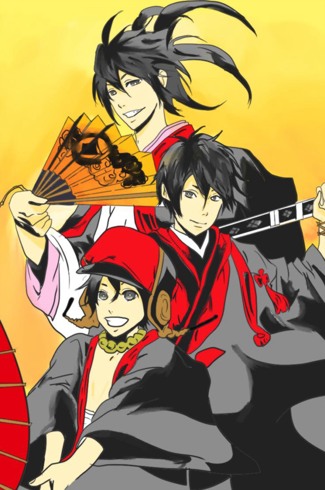 Group people umbrellas fan standing free wallpaper for mobile - medium preview image