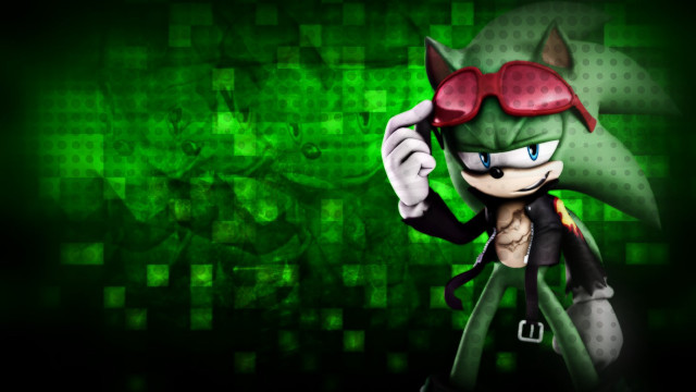 Cartoon character green background red #2 free wallpaper for desktop - medium preview image