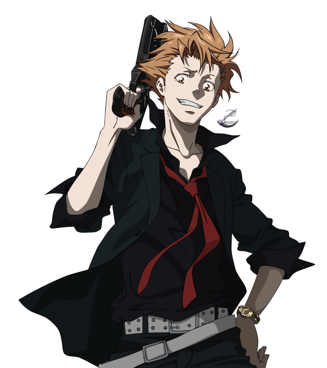 Man gun black background red free wallpaper for tablet - medium preview image