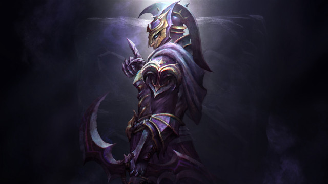 Dark knight character sword glowing free wallpaper for desktop - medium preview image