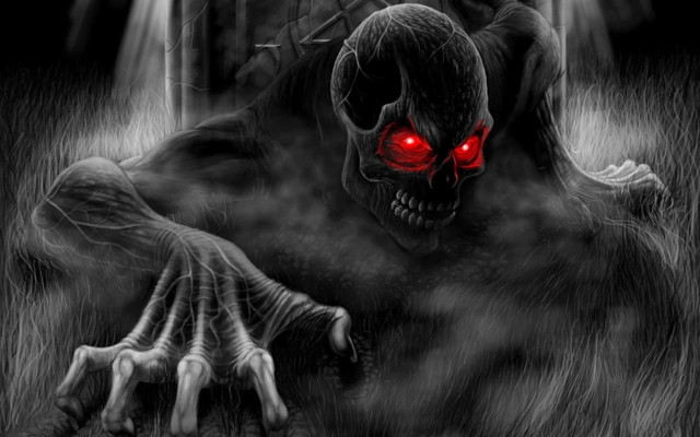 Creepy monster red eyes hands #2 free wallpaper for desktop - medium preview image