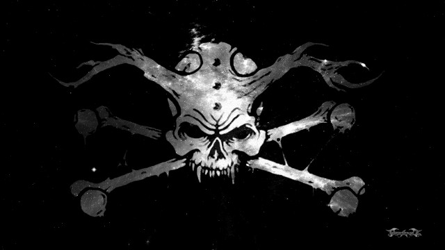 Skull crossbone back image free wallpaper for desktop - medium preview image