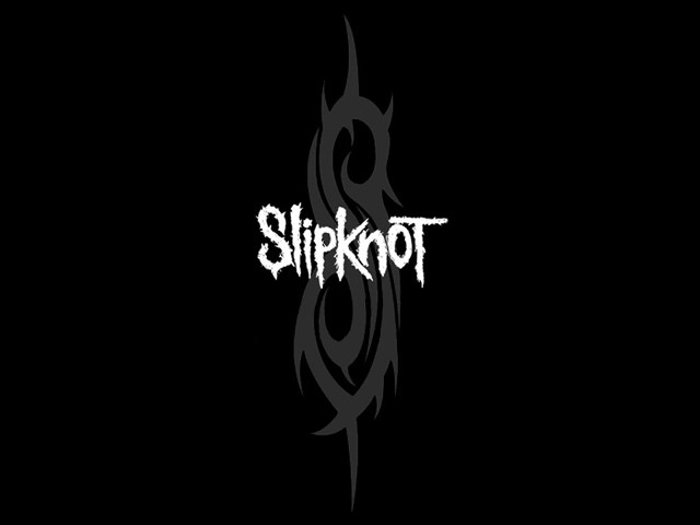 Slipknot black white logo side free wallpaper for desktop - medium preview image