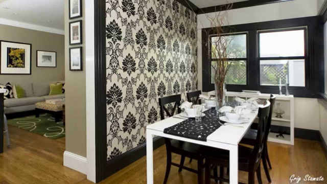 Dining room black white wallpaper free wallpaper for desktop - medium preview image