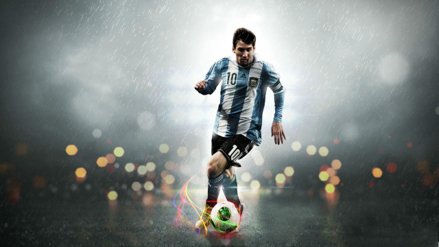 Man kicking soccer ball field #22 free wallpaper for desktop - medium preview image