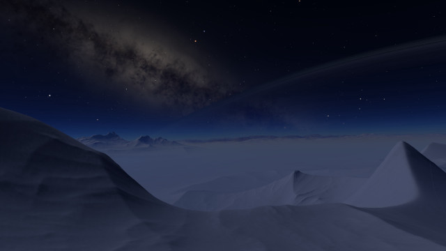 Night sky star filled mountain free wallpaper for desktop - medium preview image