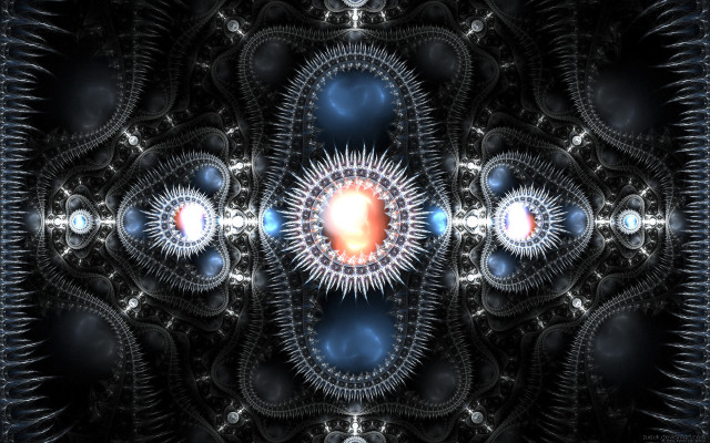 Starburst red blue white circles free wallpaper for desktop - medium preview image