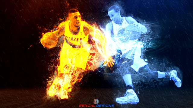 Man running rain basketball fire free wallpaper for desktop - medium preview image