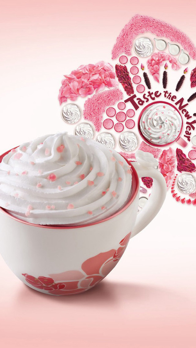 Whipped cream flower rococo pink free wallpaper for mobile - medium preview image