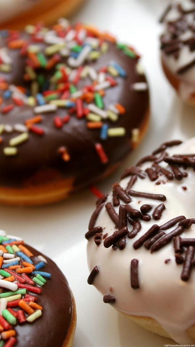 Close up variety donuts sprinkles free wallpaper for mobile - medium preview image