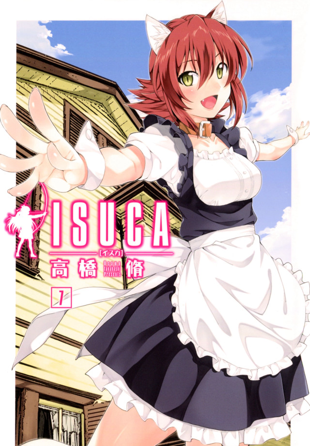 Girl cat ears maid redhair free wallpaper for mobile - medium preview image