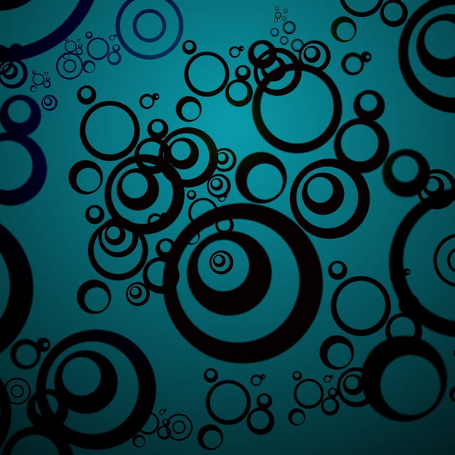 Blue background black circles bubbles free wallpaper for tablet - medium preview image