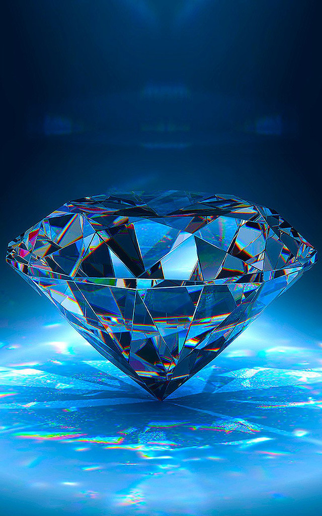 Diamond blue background light shining #3 free wallpaper for mobile - medium preview image