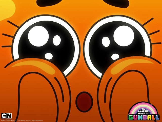Cartoon bigeyes frown rainbowball background free wallpaper for desktop - medium preview image