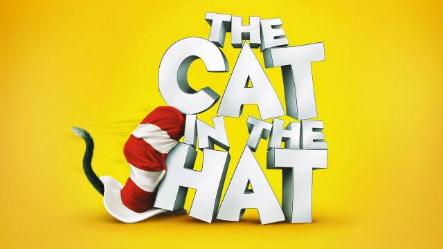 Cat hat sitting solo gradient free wallpaper for desktop - medium preview image