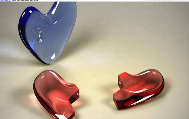 Heart clock red background foreground free wallpaper for desktop - medium preview image