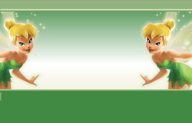 Cartoon tinkerbell green background border free wallpaper for desktop - medium preview image