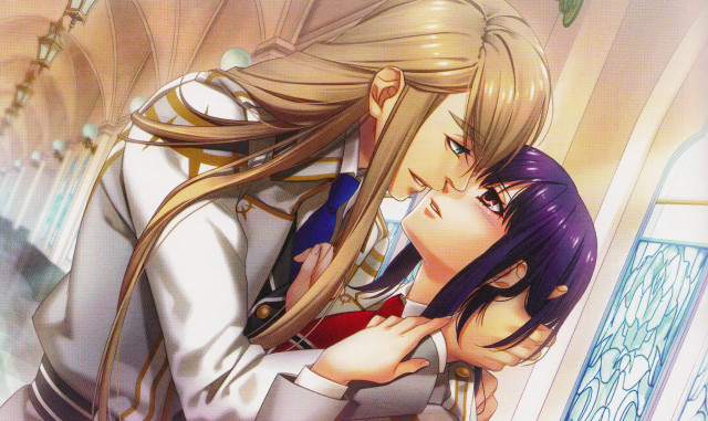 Anime couple kissing window clock free wallpaper for desktop - medium preview image