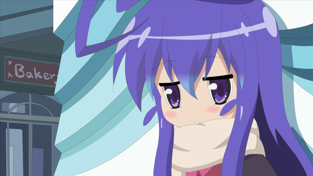 Anime girl purple hair pink free wallpaper for desktop - medium preview image