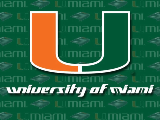 University of miami logo green free wallpaper for desktop - medium preview image