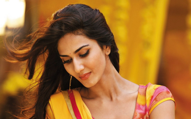 Woman yellow sari cellphone outside free wallpaper for desktop - medium preview image