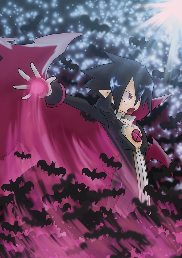 Cartoon character flying pink umbrella free wallpaper for mobile - medium preview image