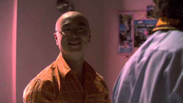 Yellow shirt smiling man pink free wallpaper for desktop - medium preview image