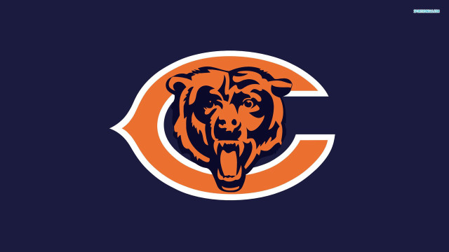 Chicago bears logo blue background free wallpaper for desktop - medium preview image