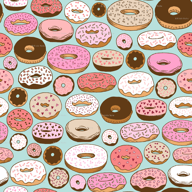 Donuts colorful blue pastel pop free wallpaper for tablet - medium preview image