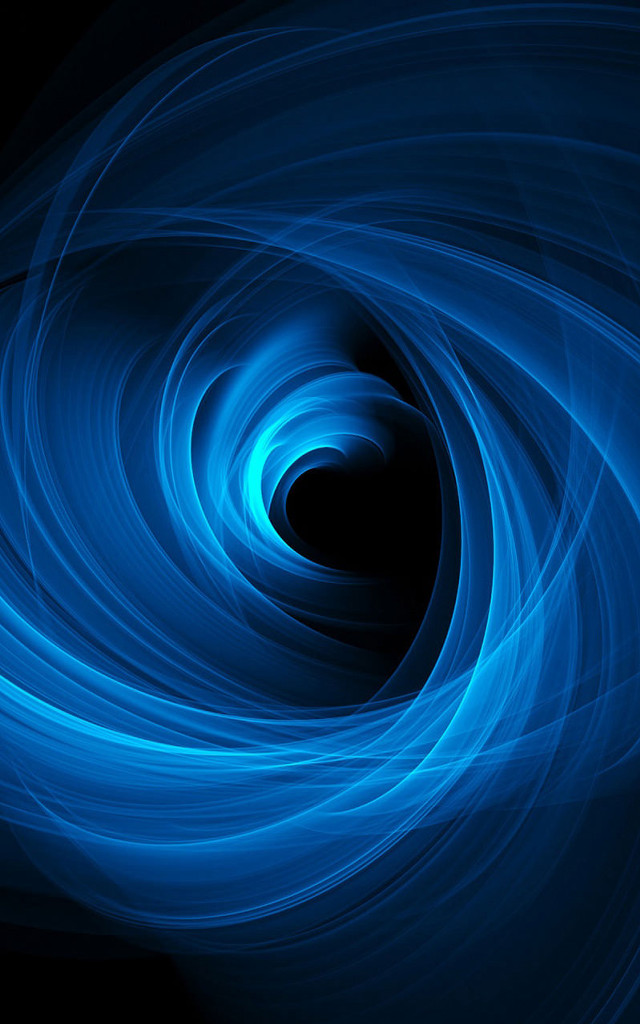 Blue swirl black background image free wallpaper for mobile - medium preview image