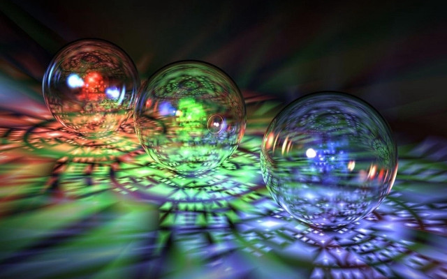 Glass balls table black background #2 free wallpaper for desktop - medium preview image