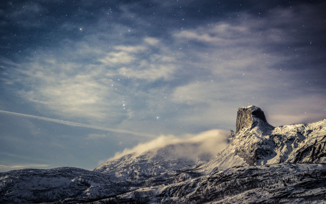 Mountain snow peak cloudy sky #6 free wallpaper for desktop - medium preview image