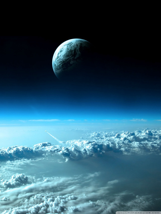 Earth view space shuttle clouds #6 free wallpaper for mobile - medium preview image