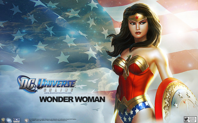 Woman wonder costume american flag free wallpaper for desktop - medium preview image