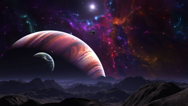 Space scene planets stars distant #2 free wallpaper for desktop - medium preview image