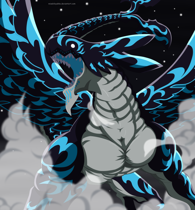 Blue black dragon manga wings free wallpaper for tablet - medium preview image