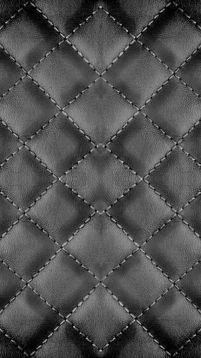 Black leather texture diamond pattern #2 free wallpaper for mobile - medium preview image