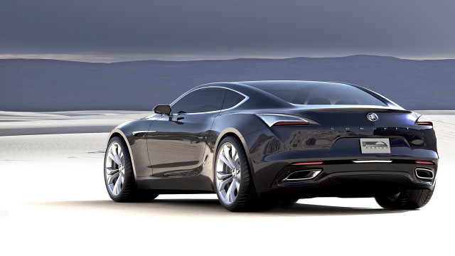 Black car desert mountains cloudy free wallpaper for desktop - medium preview image